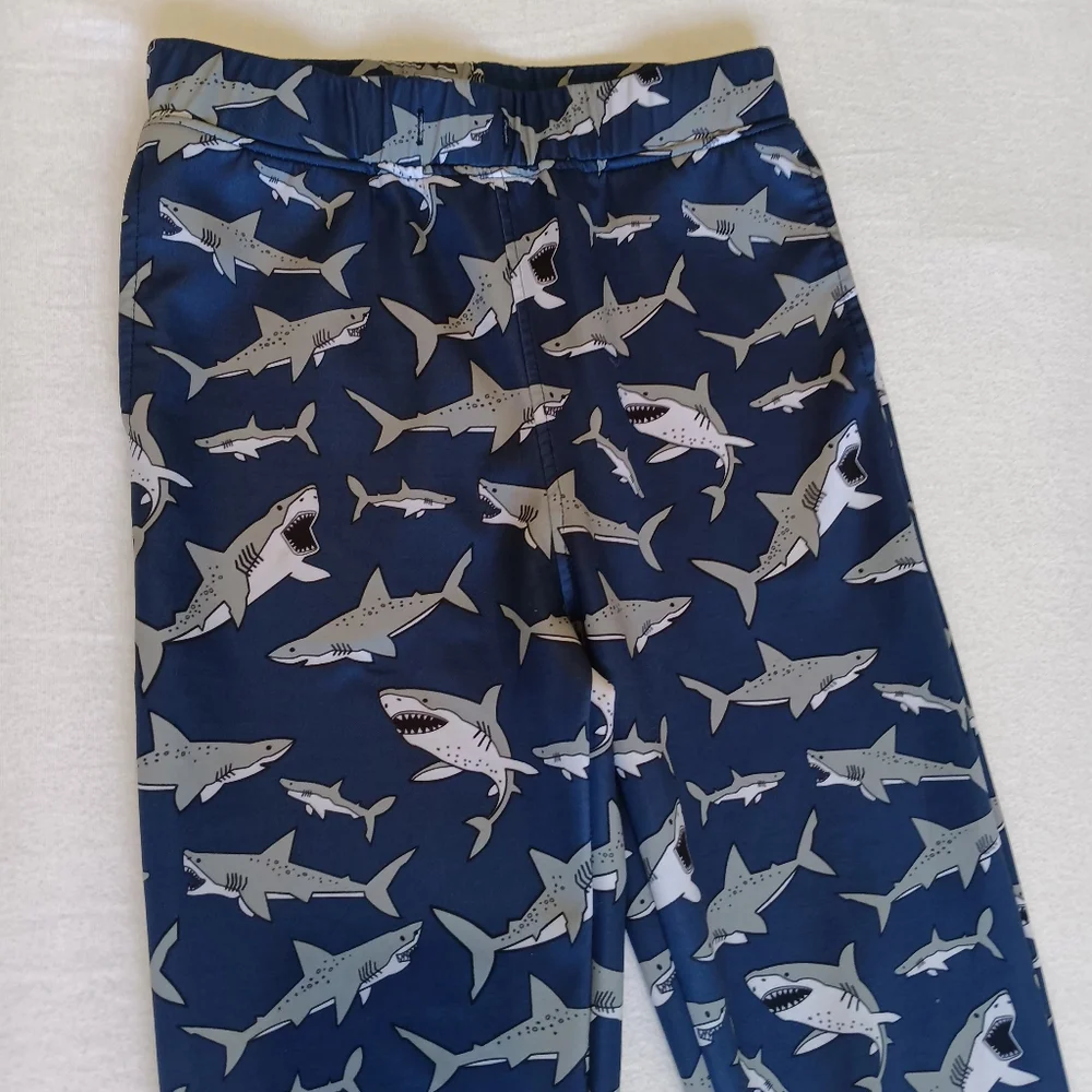 Shark Themed Sweats Sz 150 (10-12years Old) With Pockets